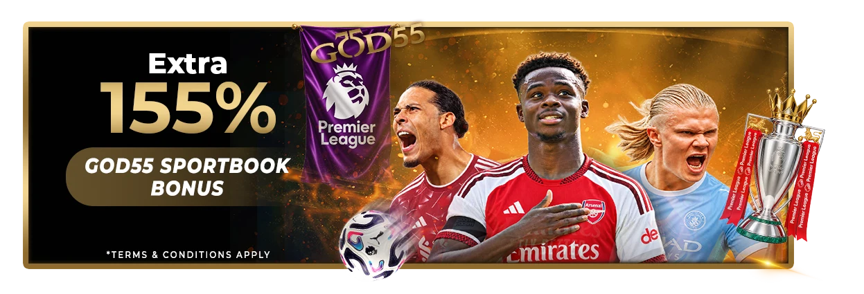 Extra 155% GOD55 SPORTS Bonus: Singapore source artwork